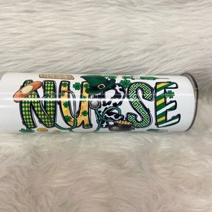 30oz St Patricks Day sublimation tumbler. “Nurse”